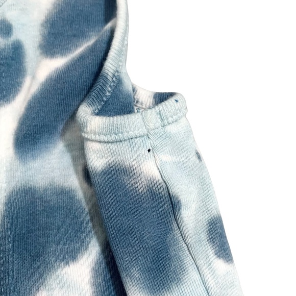 ❌ SOLD ❌ Gilded Intent Tie Dye Tank Top Blue White Square Neck Fitted Stitched - Picture 7 of 10